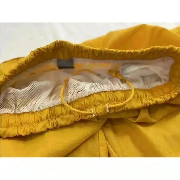 Vintage Nike Mens size L Swoosh Lined Nylon Shorts Yellow Swim Trunks Nautical - Picture 8 of 13